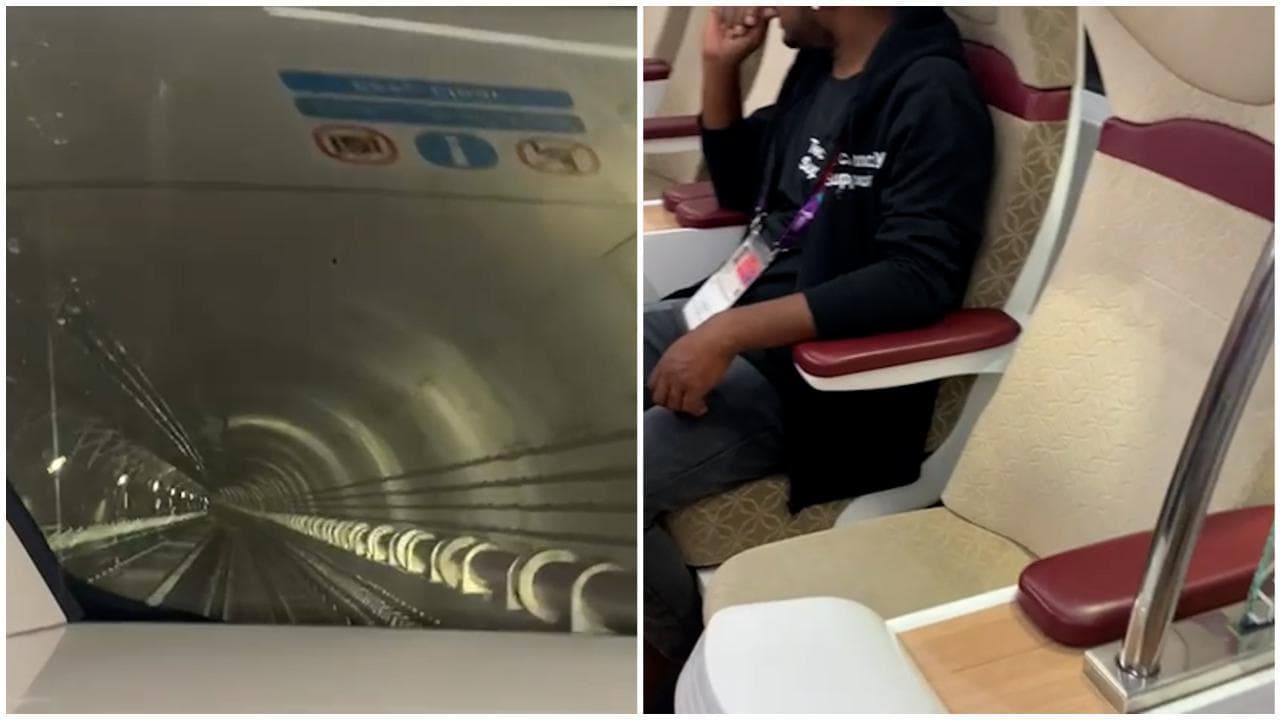 Mondiali in Qatar, la metropolitana di Doha con la prima classe e i posti con vista binari