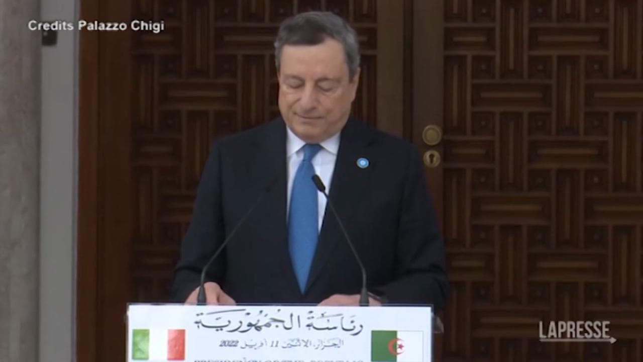 Algeria, Draghi: "Firmato accordo per aumento gas, passo significativo per ridurre dipendenza da Russia"