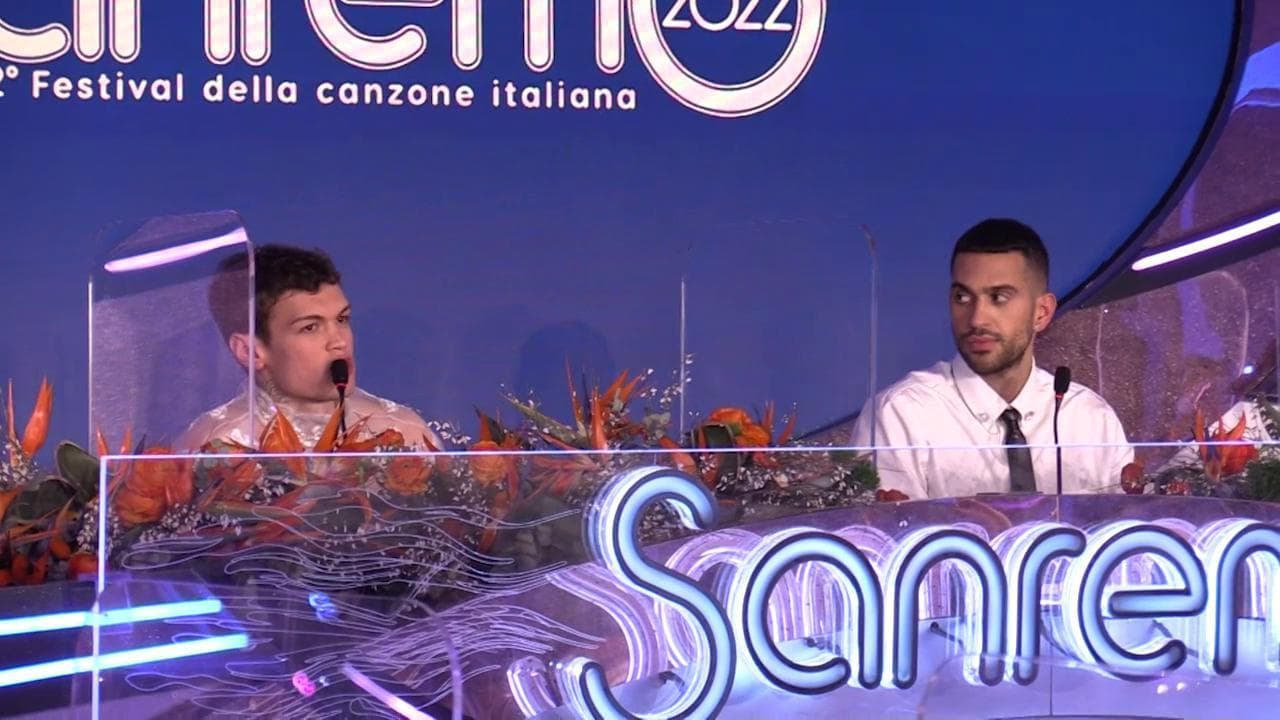 Sanremo 2022, i vincitori Blanco e Mahmood: "Grazie Italia, vi porteremo a Eurovision"