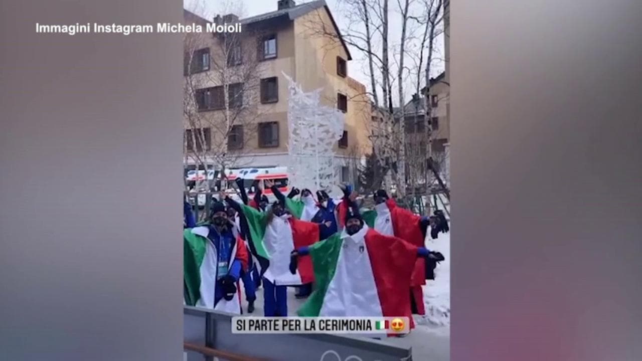 Olimpiadi, la portabandiera azzurra Michela Moioli: "Si parte per la cerimonia"