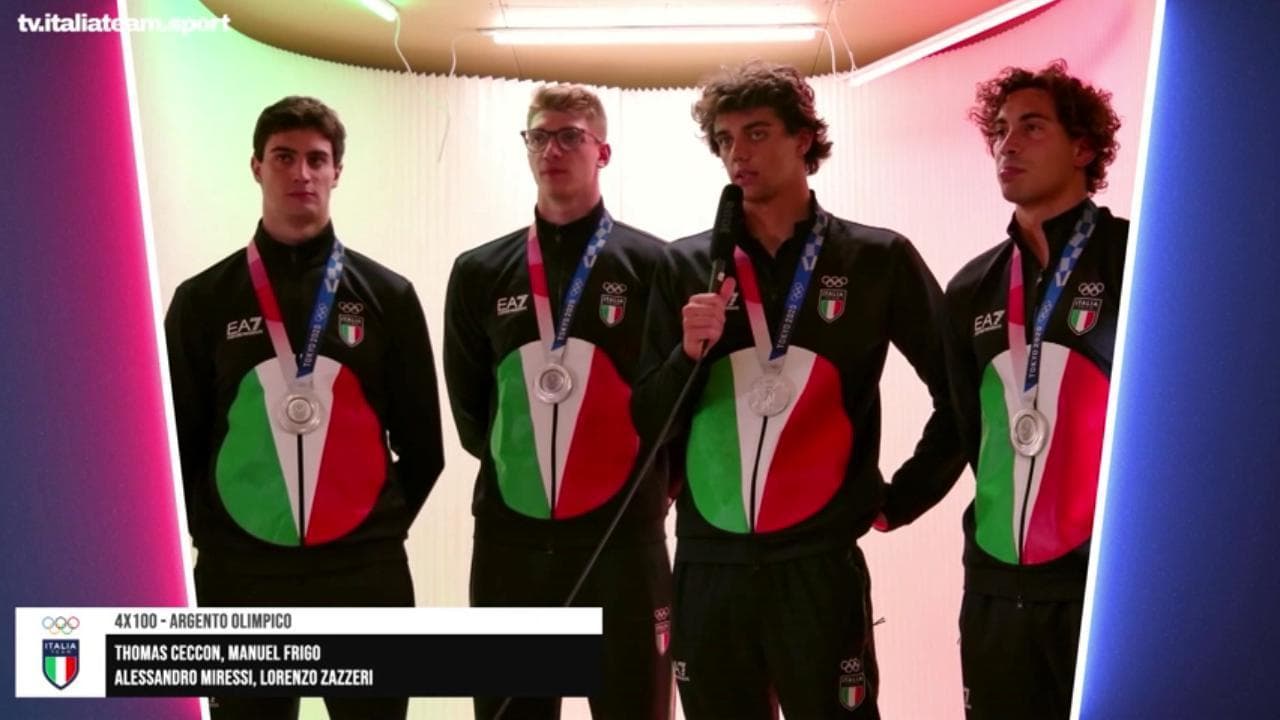 I ragazzi d'argento della 4x100 stile libero: "Abbiamo scritto la storia dello sport italiano"