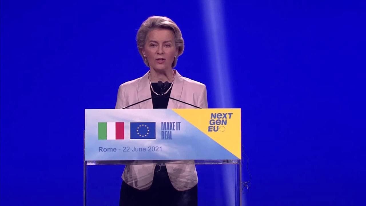 Pnrr, Von der Leyen: "L'Italia ha l'appoggio totale della Commissione UE"