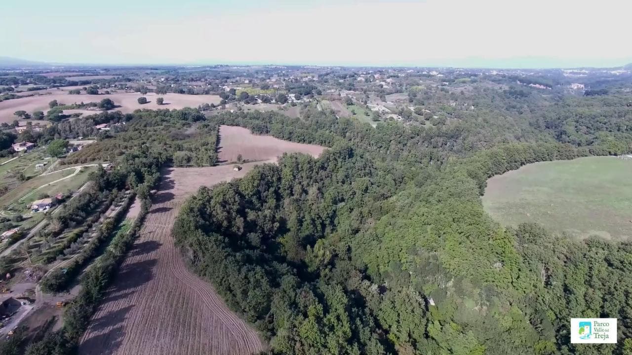 Valle del Treja, il parco ripreso dall'alto con il drone