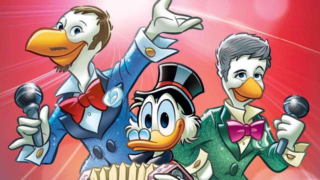 Sanremo su "Topolino" è SanRomolo: Amadeus e Fiorello diventano paperi