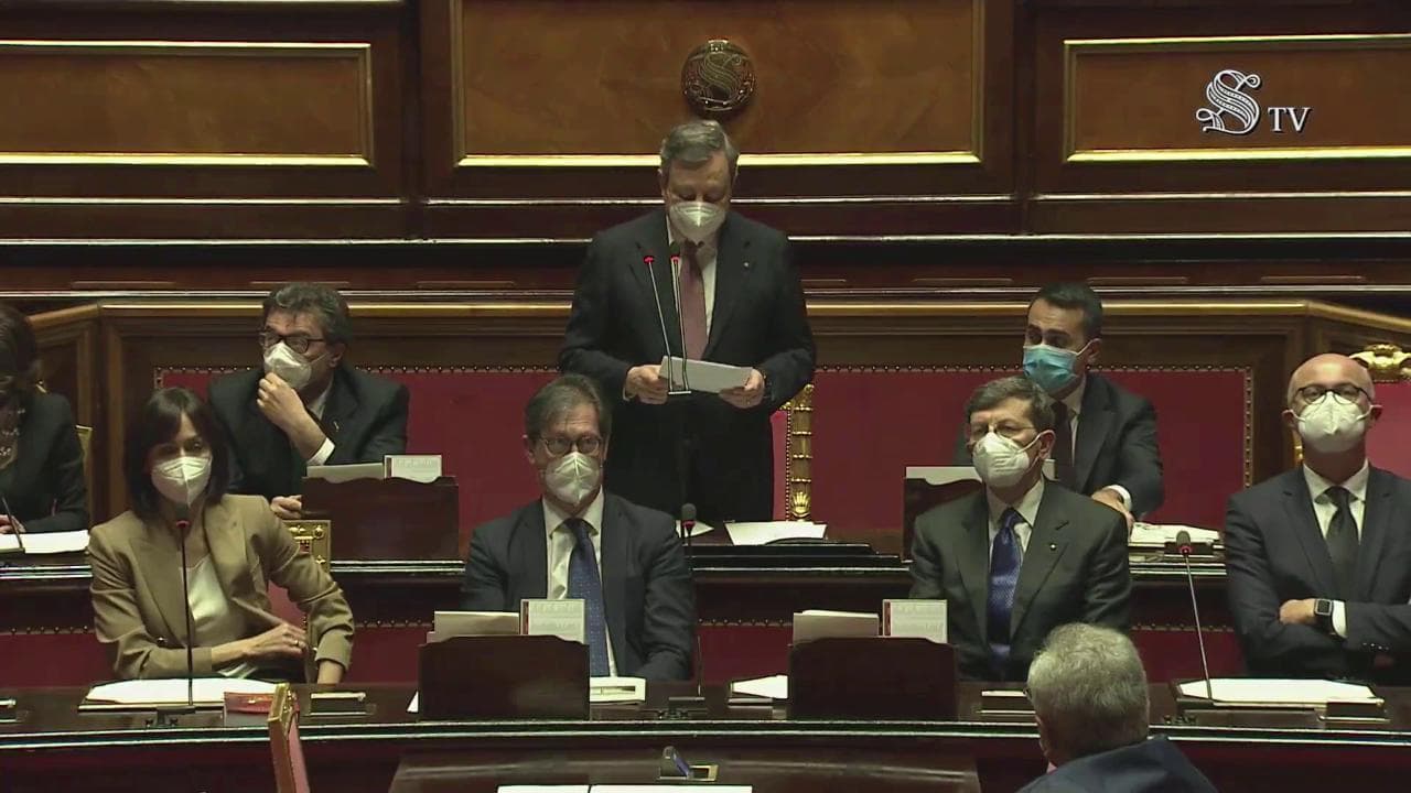 Governo, la fiducia al Senato: la replica di Mario Draghi