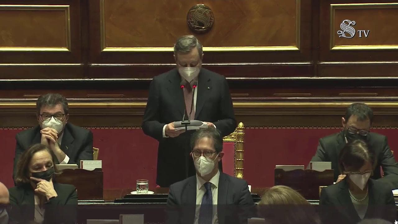 Governo, la fiducia al Senato: il discorso di Mario Draghi