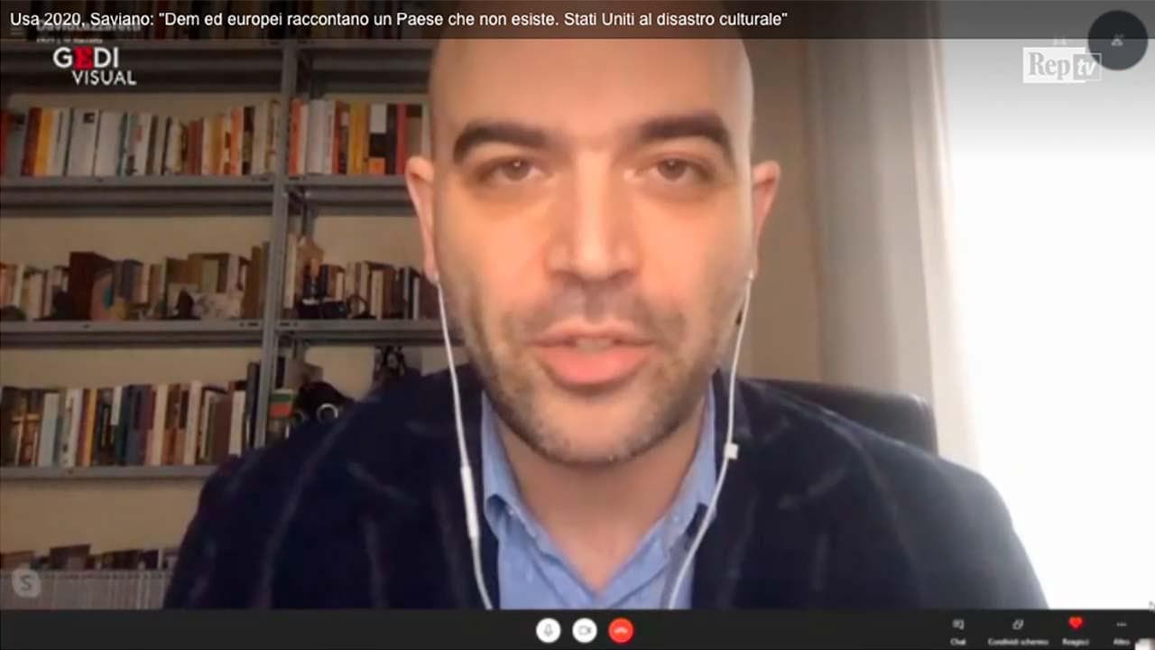Usa 2020, Saviano: "Dem ed europei raccontano un Paese che non esiste. Stati Uniti al disastro culturale"