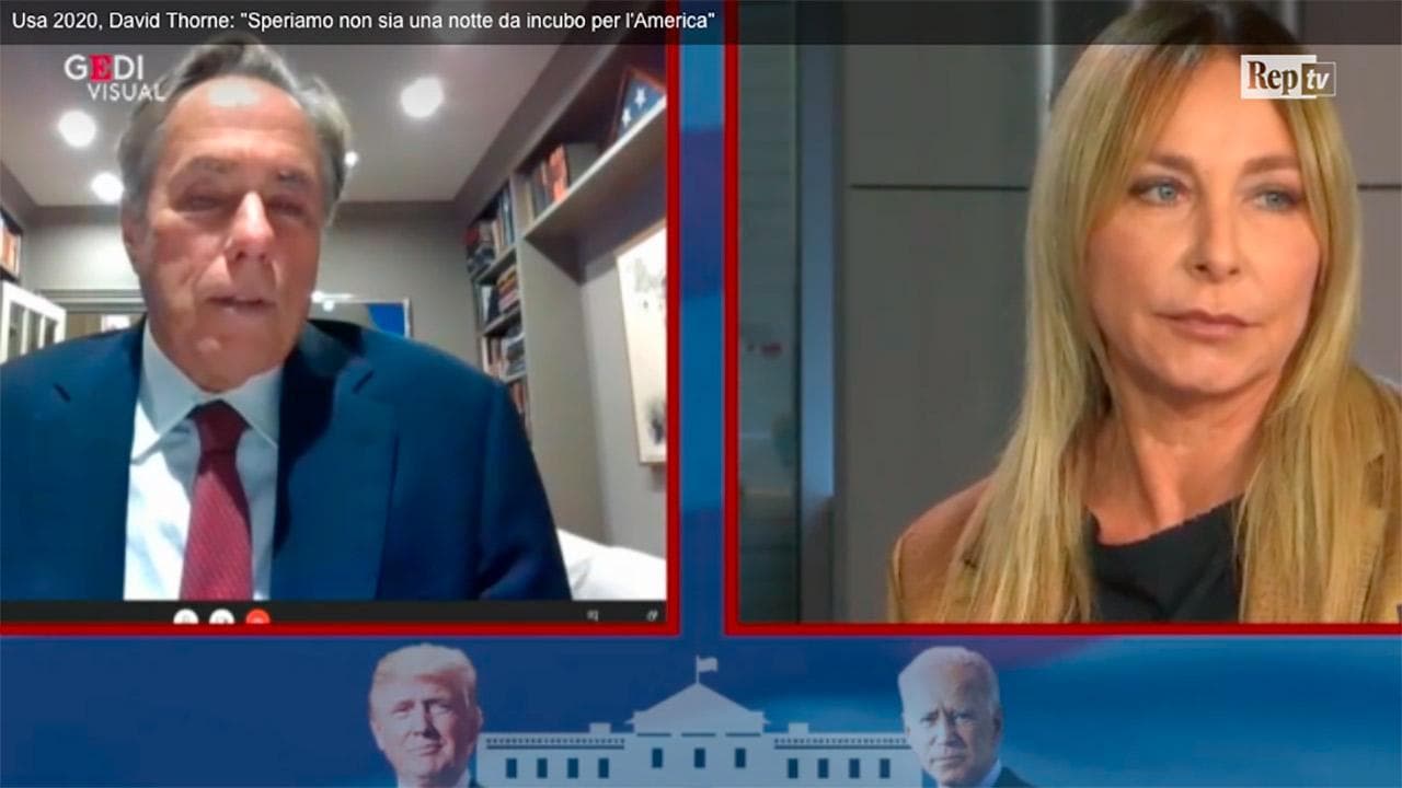 Usa 2020, l'ex ambasciatore David Thorne: "Speriamo non sia una notte da incubo per l'America"