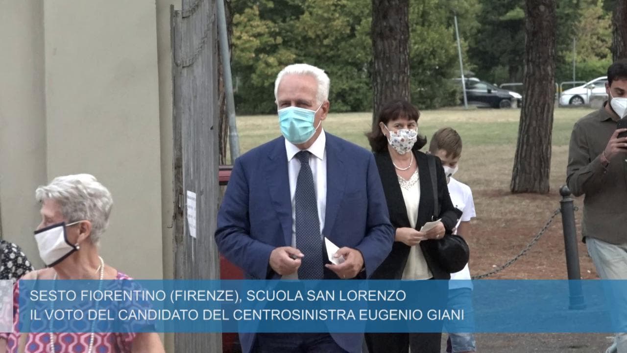 Elezioni regionali Toscana, il voto del candidato del centrosinistra Eugenio Giani