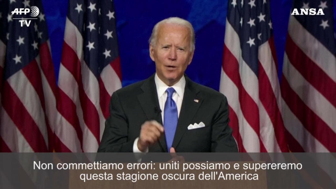 Usa 2020, Biden accetta la nomination democratica: "Uniti supereremo questa stagione di tenebre"