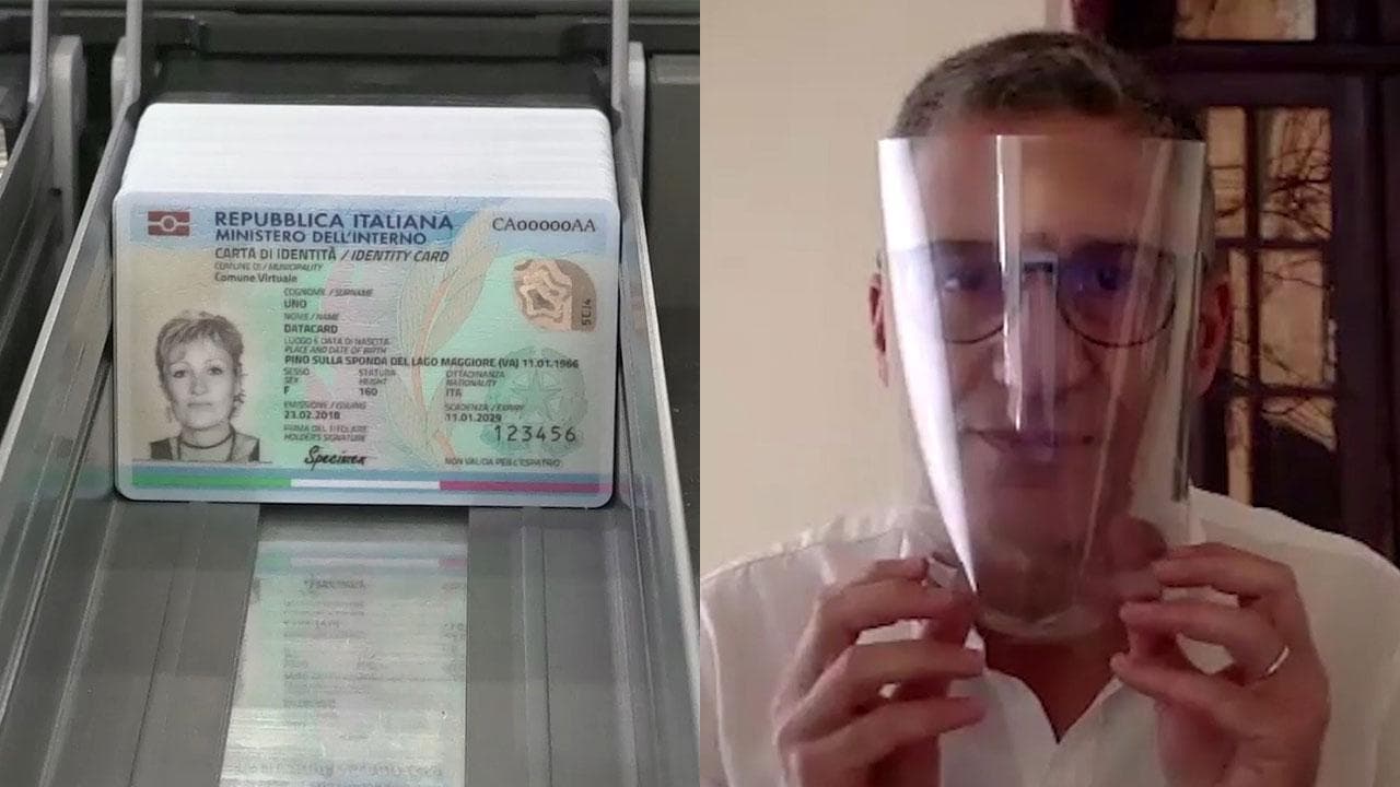 L'Istituto Poligrafico contro il Coronavirus: "Con la plastica delle carte di identità creiamo visiere sanitarie"