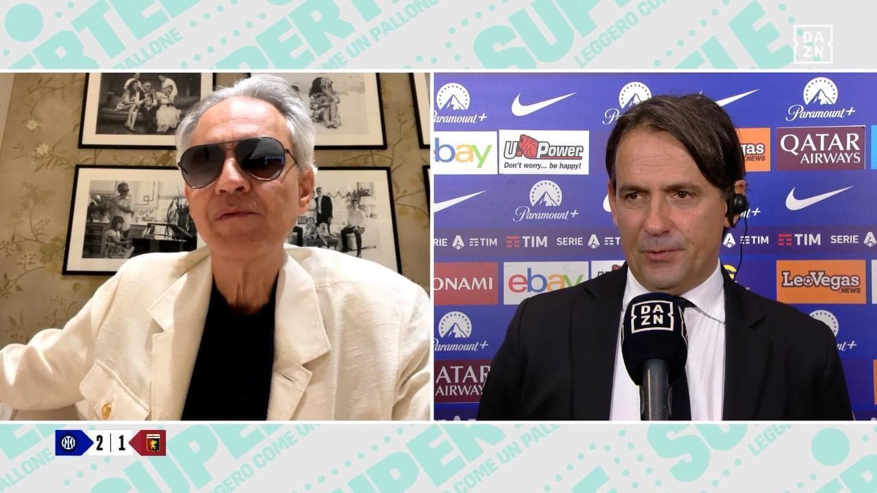 Inter, la promessa Champions di Andrea Bocelli a Simone Inzaghi