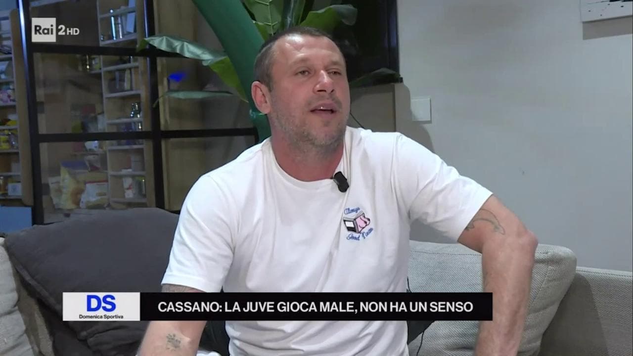 Cassano: "La Juventus gioca alla carlona, Allegri non gli fa fare tre passaggi in fila"