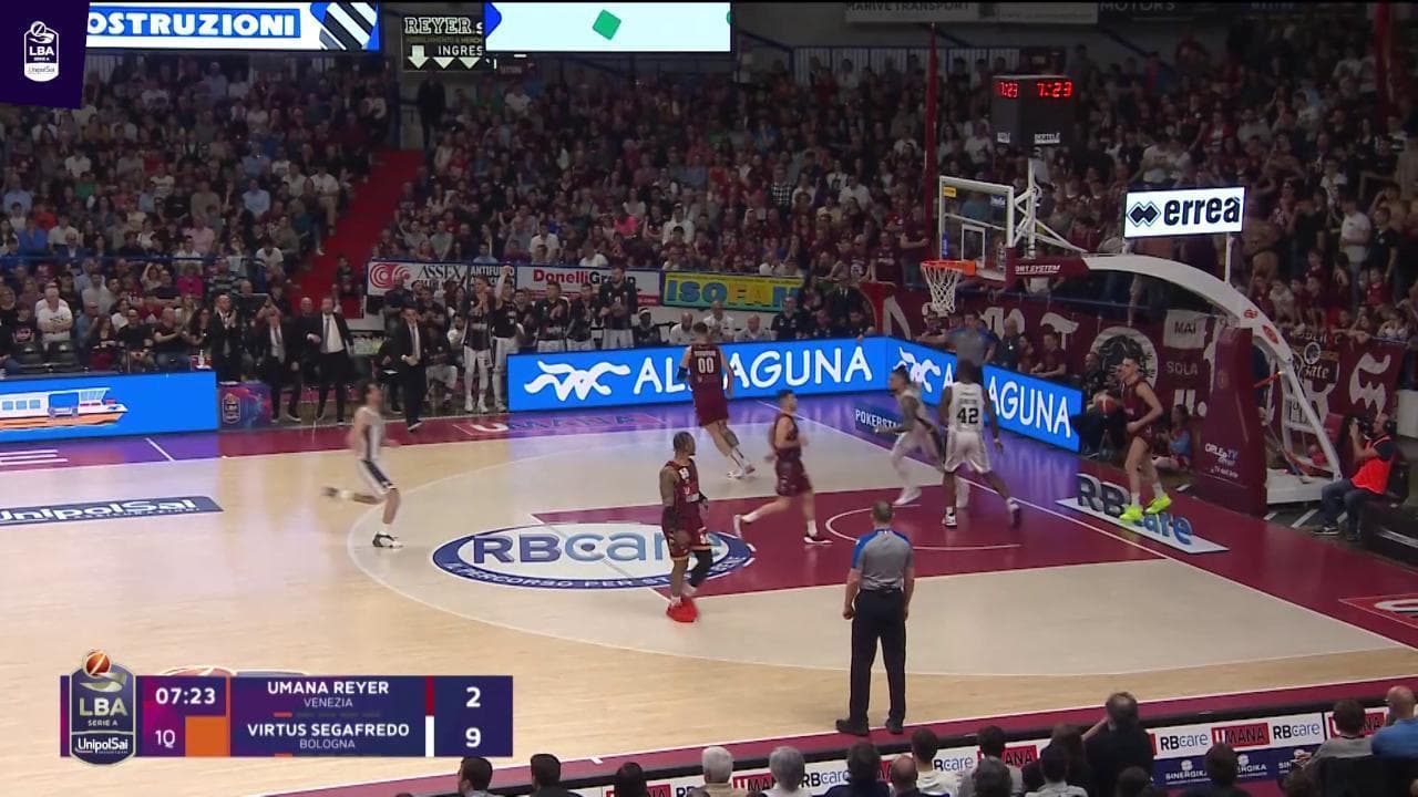 Basket serie A, gli highlights di Umana Reyer Venezia-Virtus Segafredo Bologna