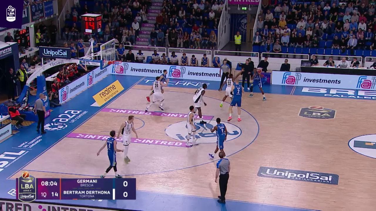 Basket serie A, gli highlights di Germani Brescia-Bertram Derthona