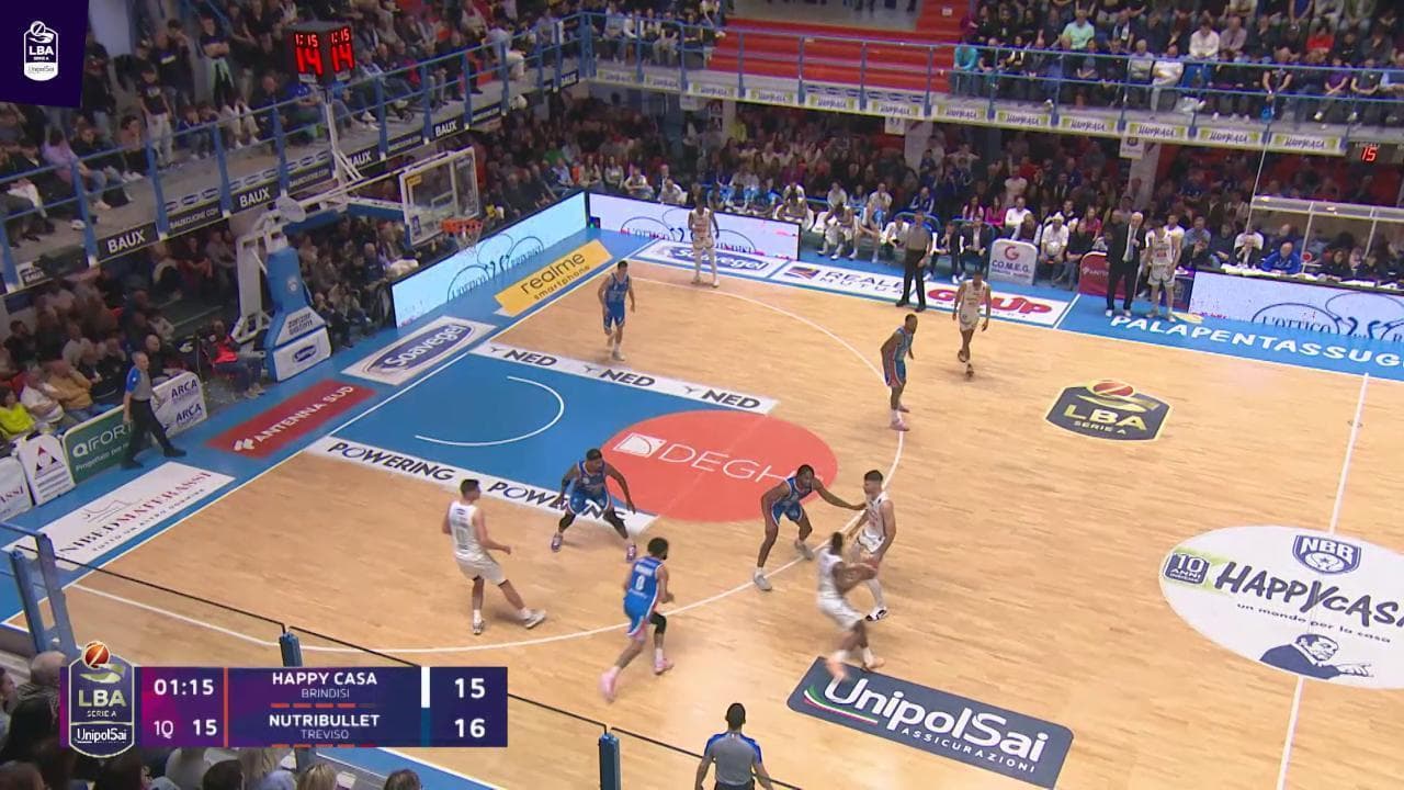 Basket serie A, gli highlights di Happy Casa Brindisi - Nutribullet Treviso