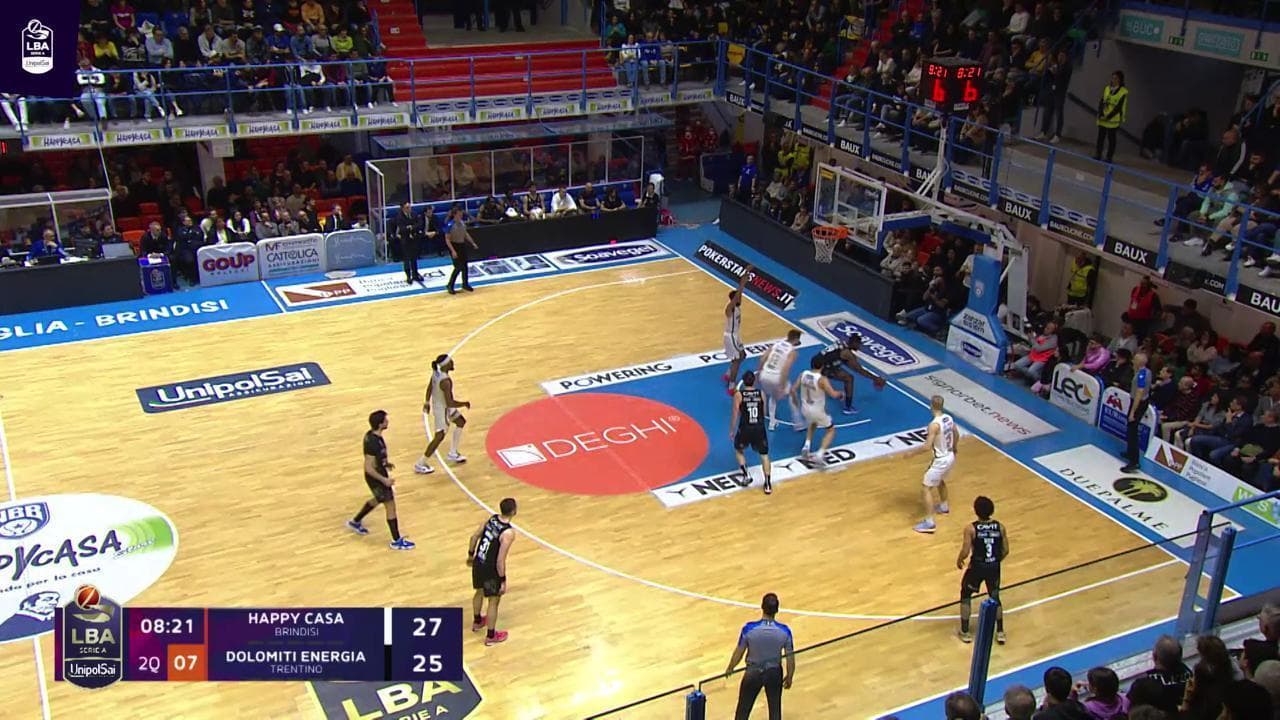 Basket, Serie A: gli highlights di Brindisi-Trento