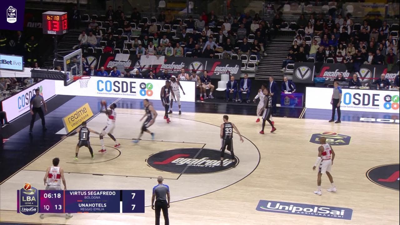 Basket Serie A, gli highlights di Virtus SegafredoBologna-Unahotels Reggio Emilia