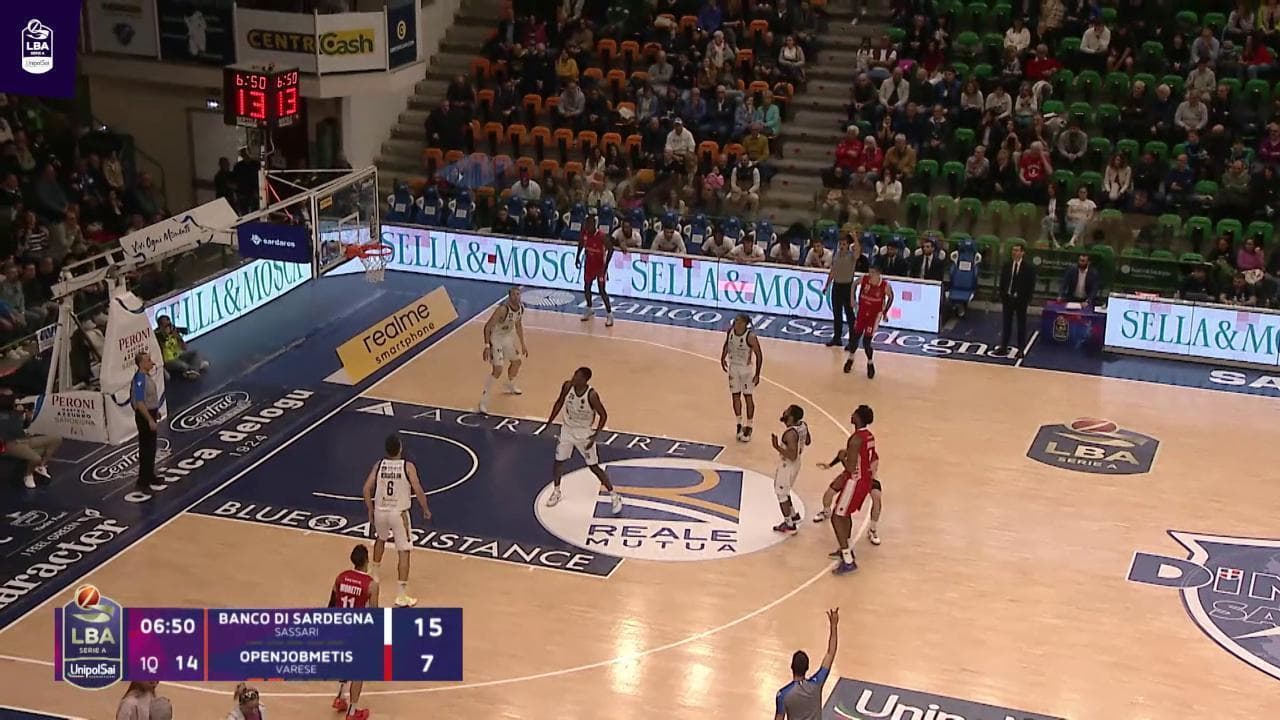 Basket Serie A, gli highlights di Dinamo Sassari-Varese Openjobmetis