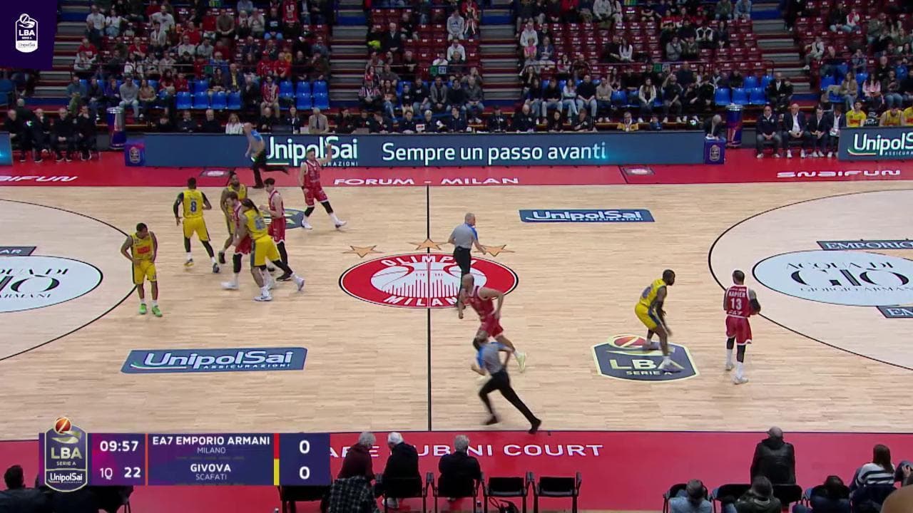Basket Serie A, gli highlights di Emporio Armani Milano-Givova Scafati