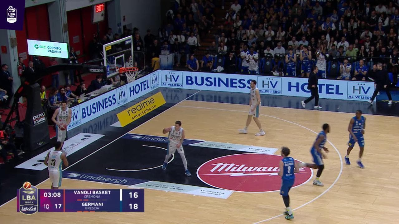 Basket serie A, gli highlights di Vanoli Cremona - Germani Brescia
