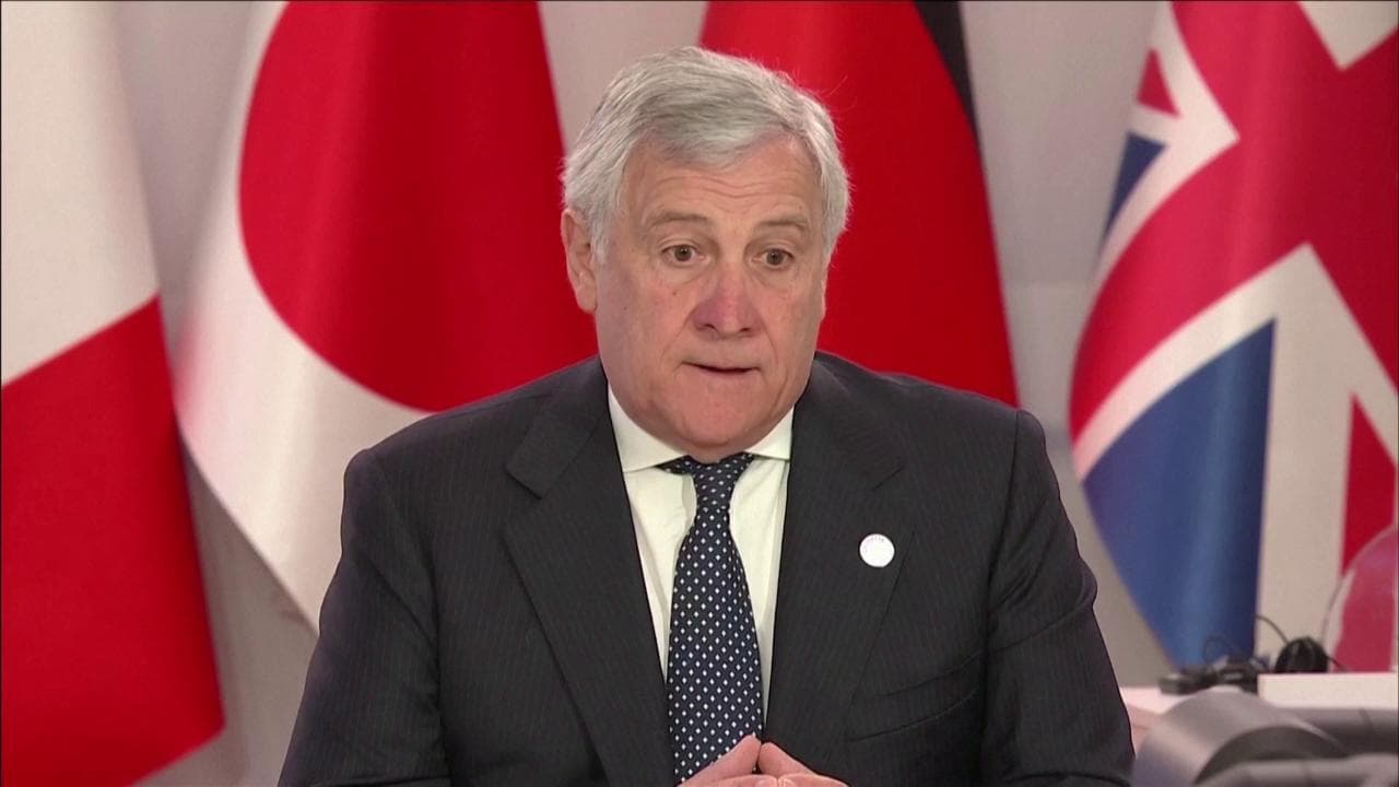G7, Tajani: "Difendiamo Israele ma serve de-escalation, se l'Ucraina perde Putin non siederà mai a un tavolo di pace"
