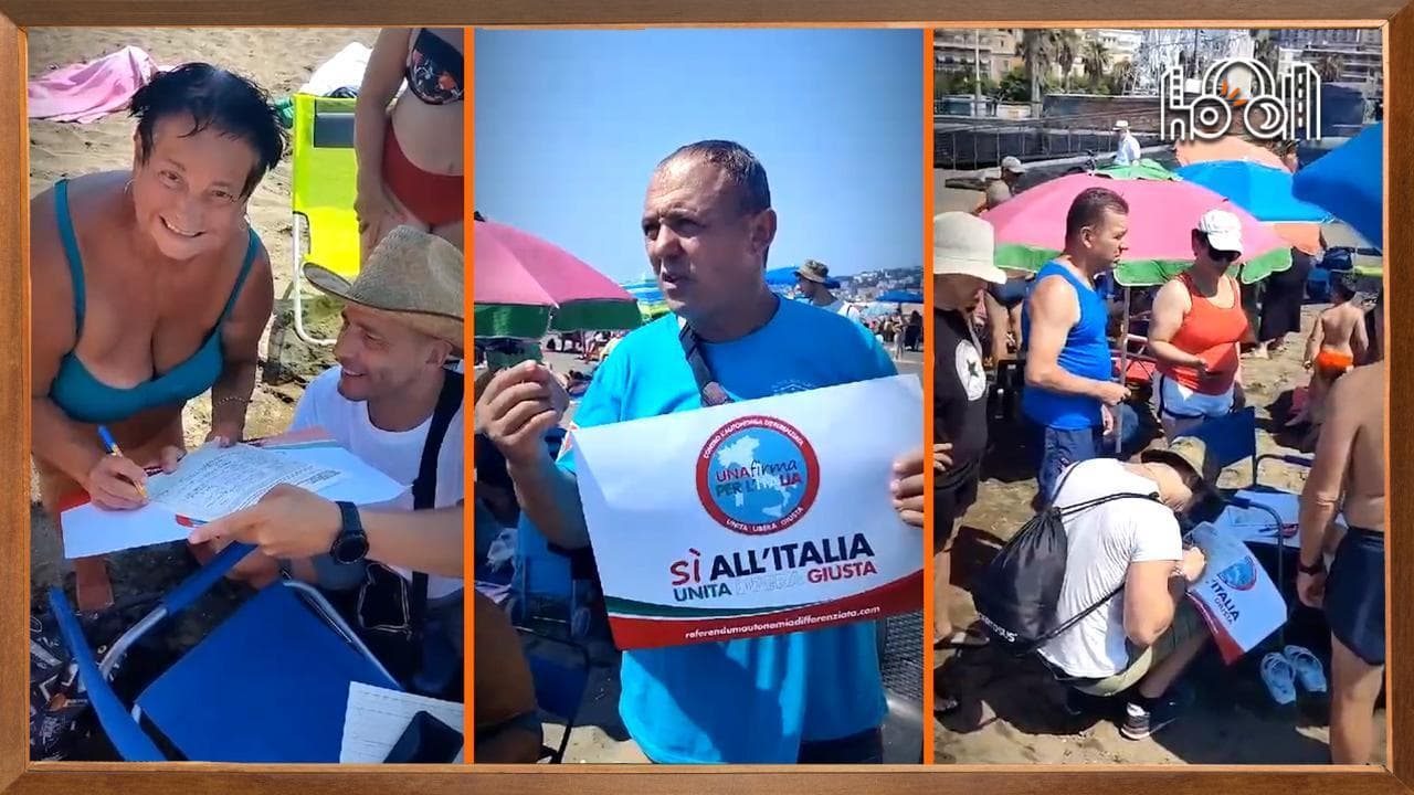 Metropolis - Napoli, firme record contro l'autonomia anche in spiaggia. La signora 84enne: "Ci vuole un altro Garibaldi"