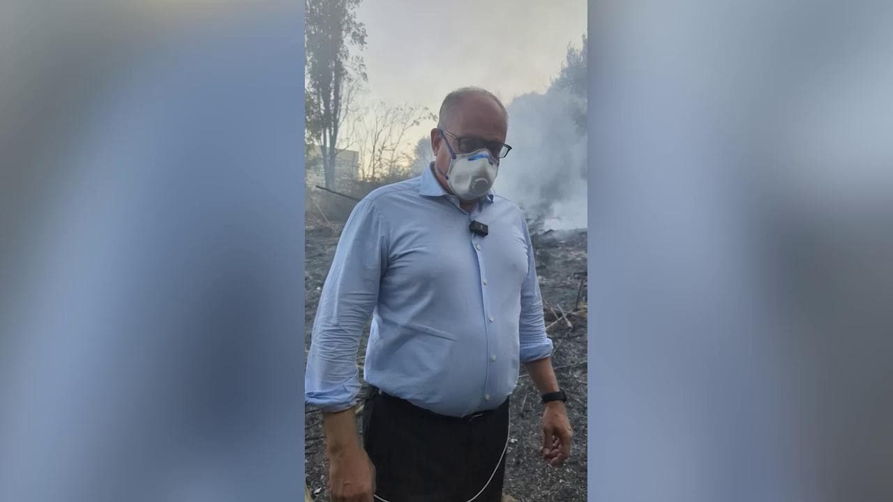Il sindaco Gualtieri sulla collina di Monte Mario: "Fuoco partito, colposamente, durante la preparazione di un pasto. L'inchiesta farà chiarezza"
