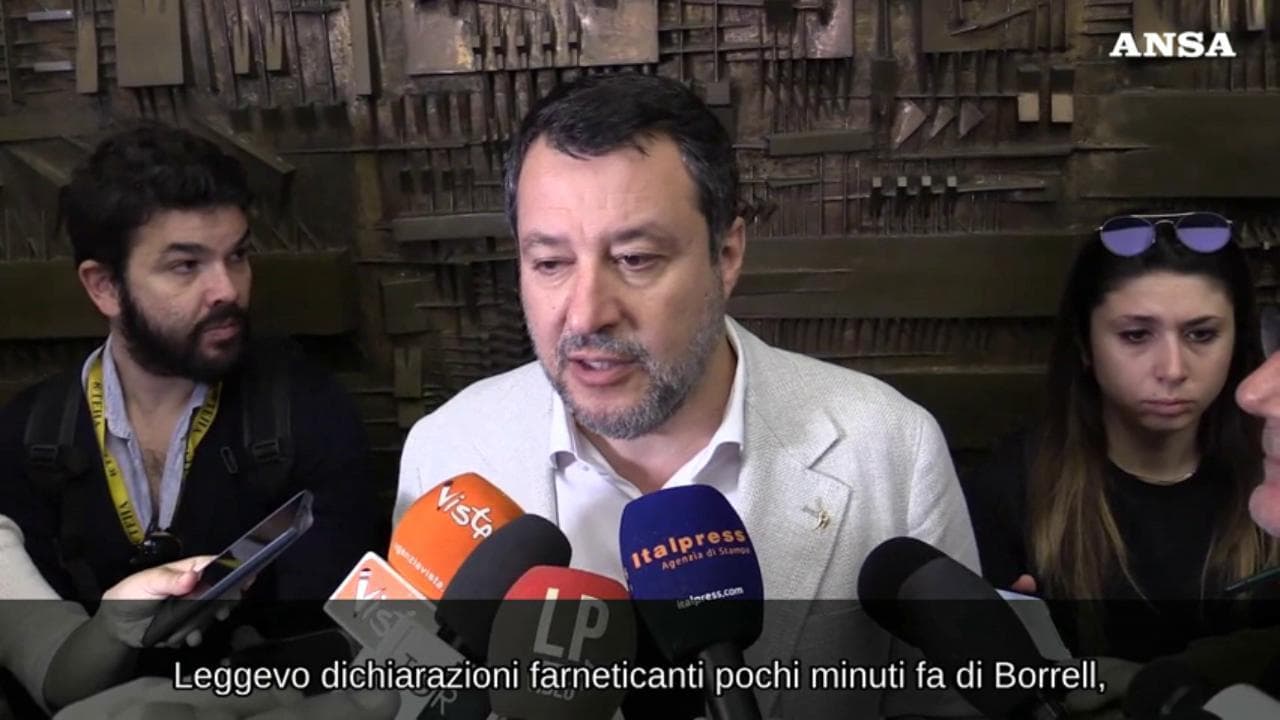 Armi a Kiev, Salvini: "Borrell un bombarolo, il suo atteggiamento è criminogeno"