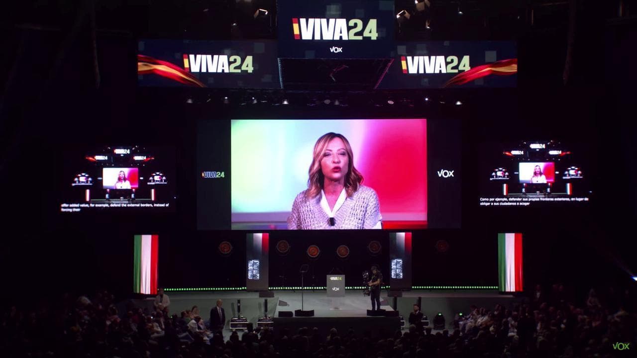 L'intervento di Giorgia Meloni a Vox: 15 minuti su migranti, identità di genere, utero in affitto e il futuro dell'Europa