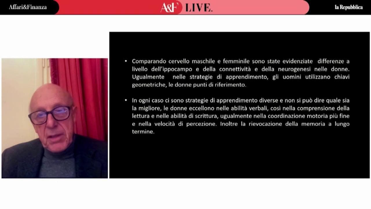 Closing the gender gap, Ammaniti: "Nell'apprendimento gli uomoni utilizzano chiavi geometriche, le donne punti di riferimento"