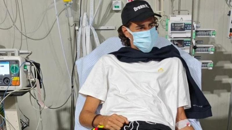 Gianmarco Tamberi in ospedale (Foto da Instagram)