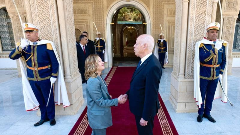 L'incontro ad aprile a Tunisi tra la premier Meloni e il presidente Saied