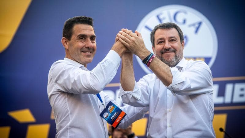 Matteo Salvini e Roberto Vannacci a Roma
