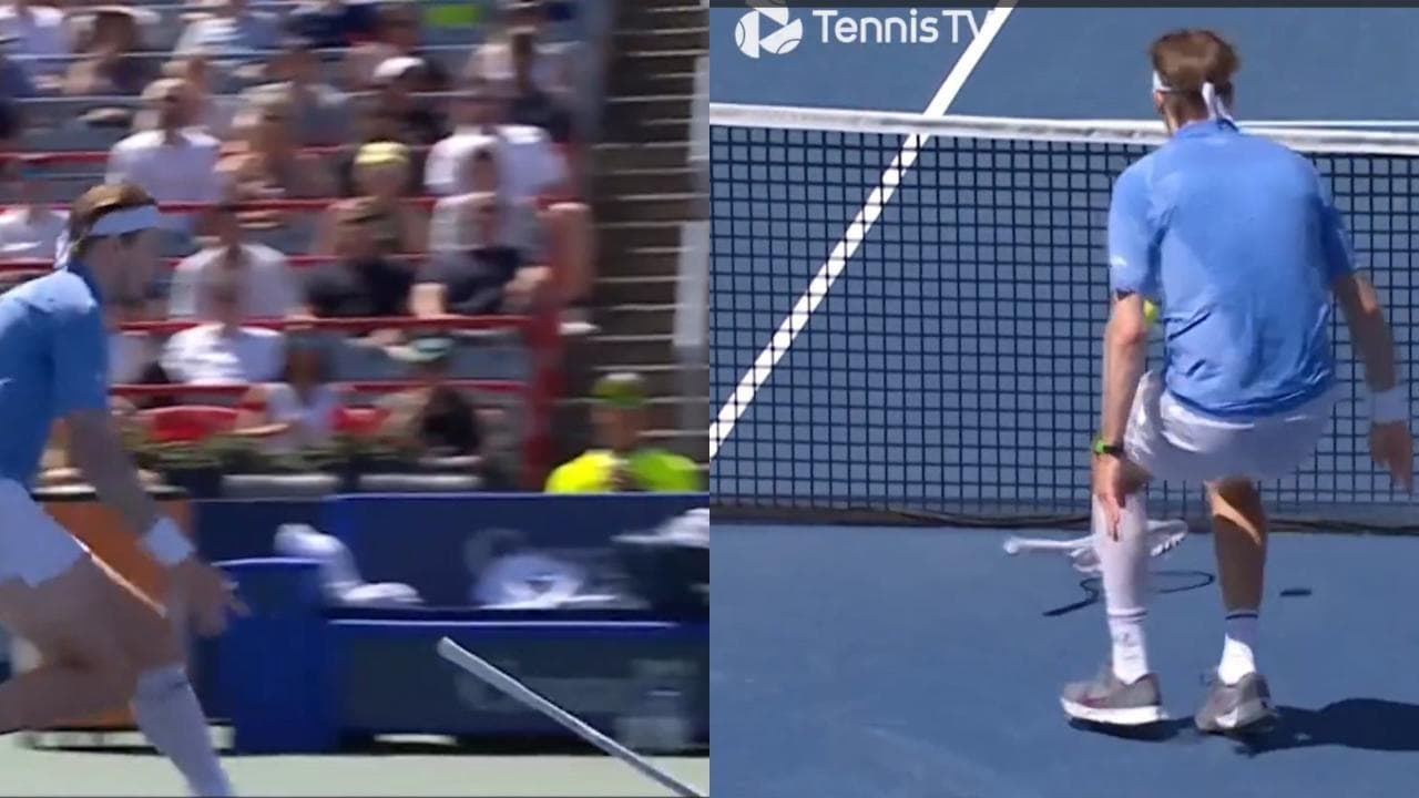 Tennis, il colpo magico di Bublik: lancia la racchetta e succede l'impossibile
