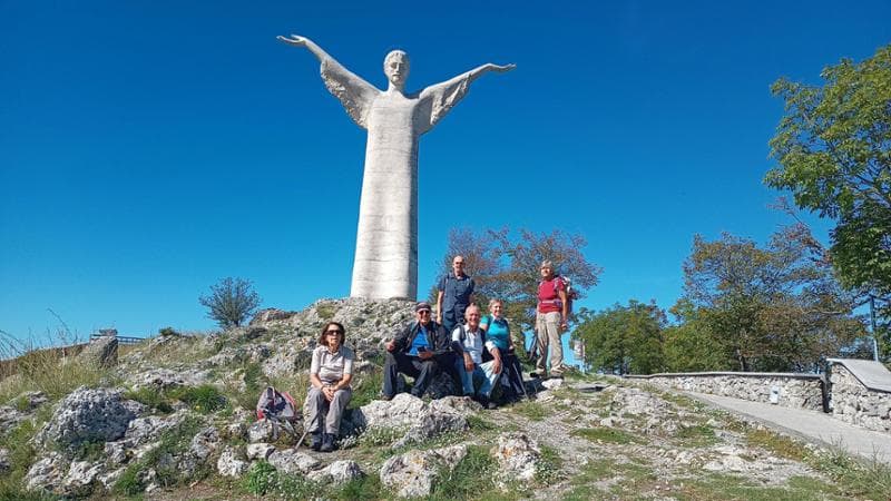 Il Cristo redentore di Maratea, comune di partenza del cammino