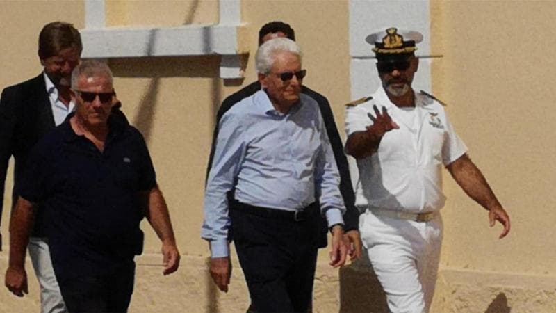 Il presidente della Repubblica Sergio Mattarella in vacanza a La Maddalena nel 2019