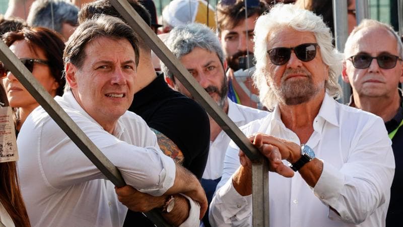 Giuseppe Conte e&nbsp;Beppe Grillo&nbsp;
