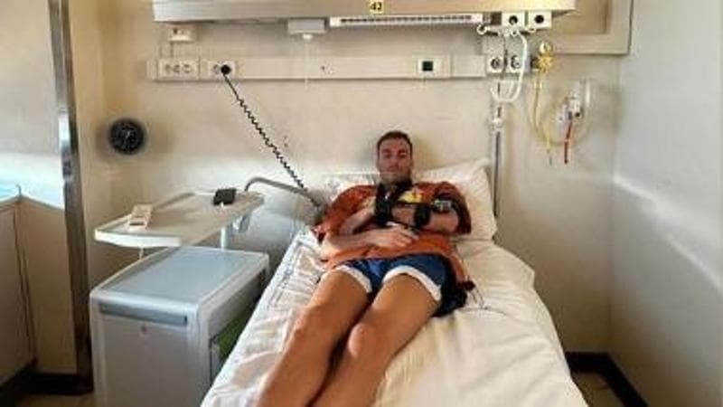 Gregorio Paltrinieri in ospedale (Foto da Instagram)