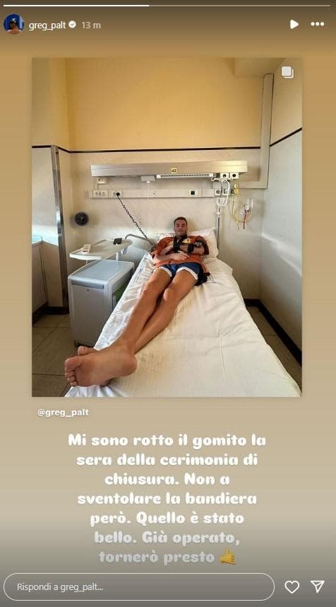 La storia Instagram di Gregorio Paltrinieri