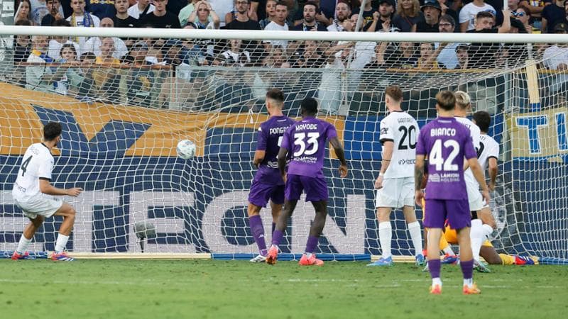 Il gol su punizione di Biraghi per l'1-1