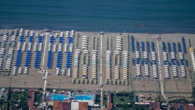 Una spiaggia della Versilia