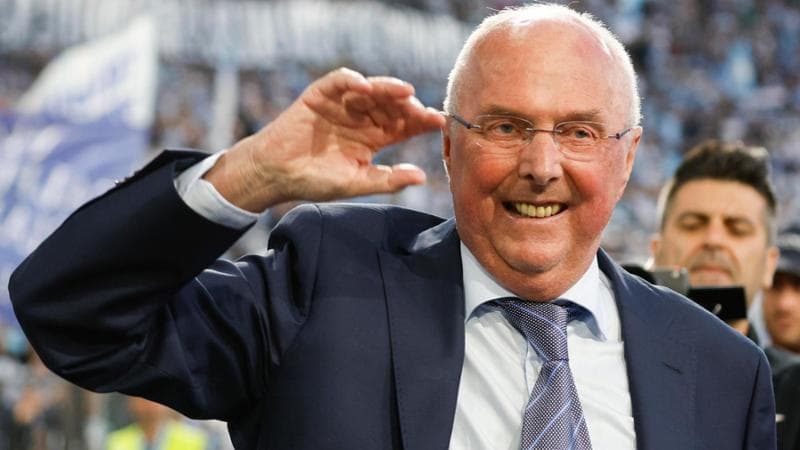 Sven-Goran Eriksson all'Olimpico di Roma