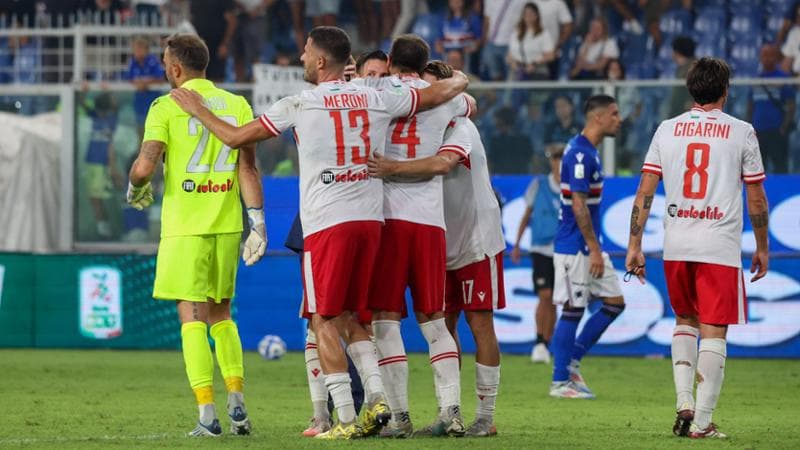 La Reggiana fa festa sul campo della Sampdoria
