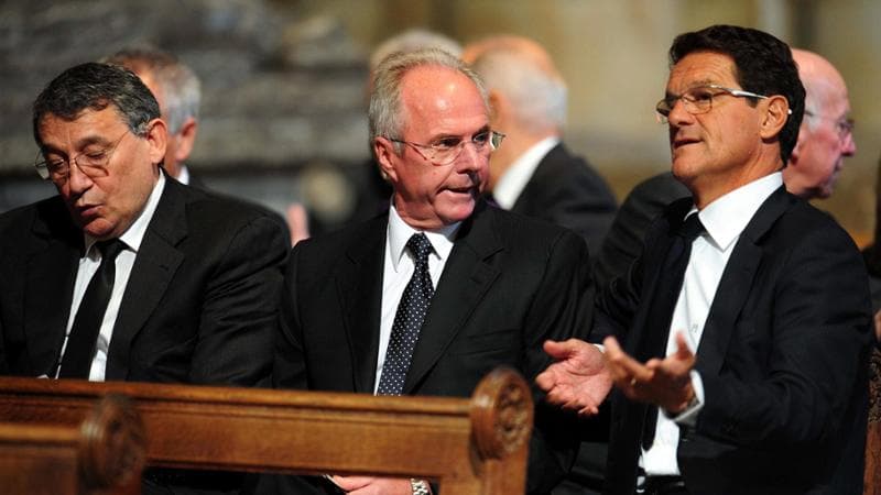 Sven Goran Eriksson con Fabio Capello