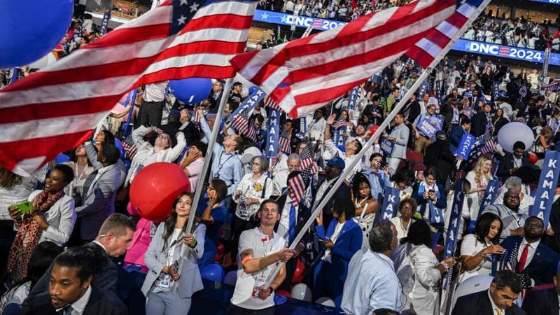 Chicago, 22 agosto: sostenitori di Kamala Harris alla Convention democratica