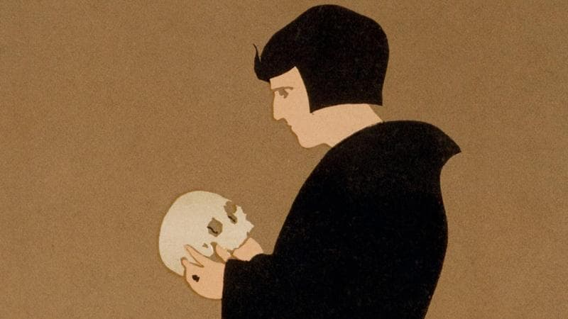 Poster by the Beggarstaff Brothers for "Hamlet" by William Shakespeare (Photo by © Historical Picture Archive/CORBIS/Corbis via Getty Images)
