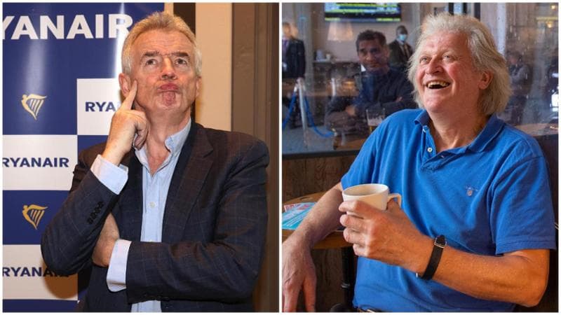 Michael O' Leary e (a destra) sir Tim Martin