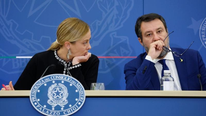 Giorgia Meloni e Matteo Salvini