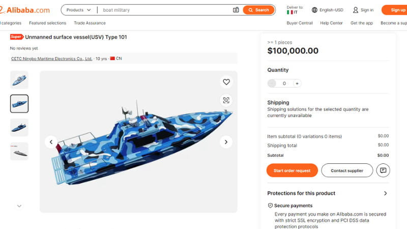 Dai droni marini ai robot cingolati, la guerra fai-da-te in vendita su Alibaba